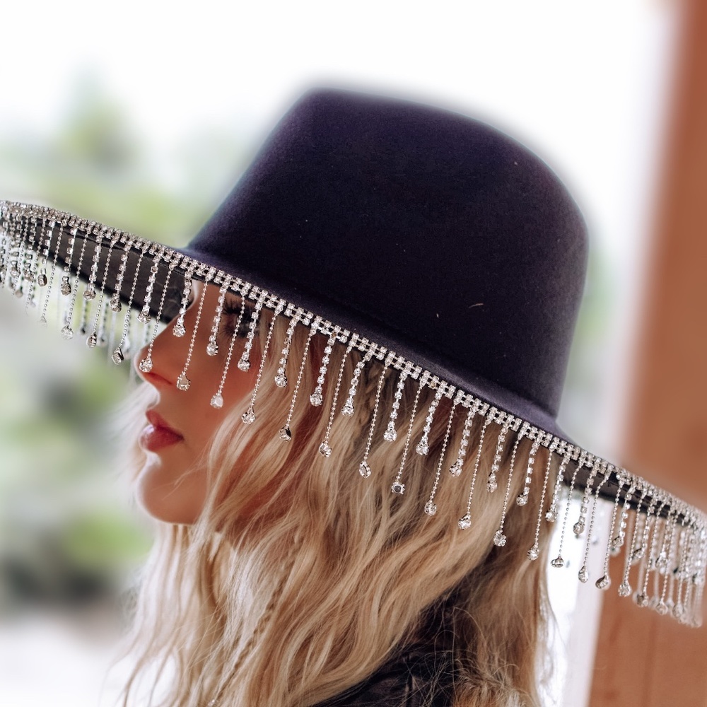 Rhinestone Tassel Cowboy Hat